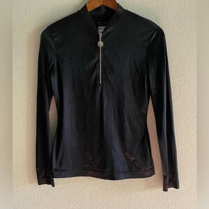 Moschino Jeans Black Long Sleeve Quarter Zip  Active Y2K Streetwear Nylon 8